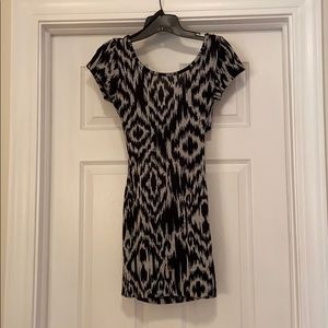 Gray and Black Mini Dress